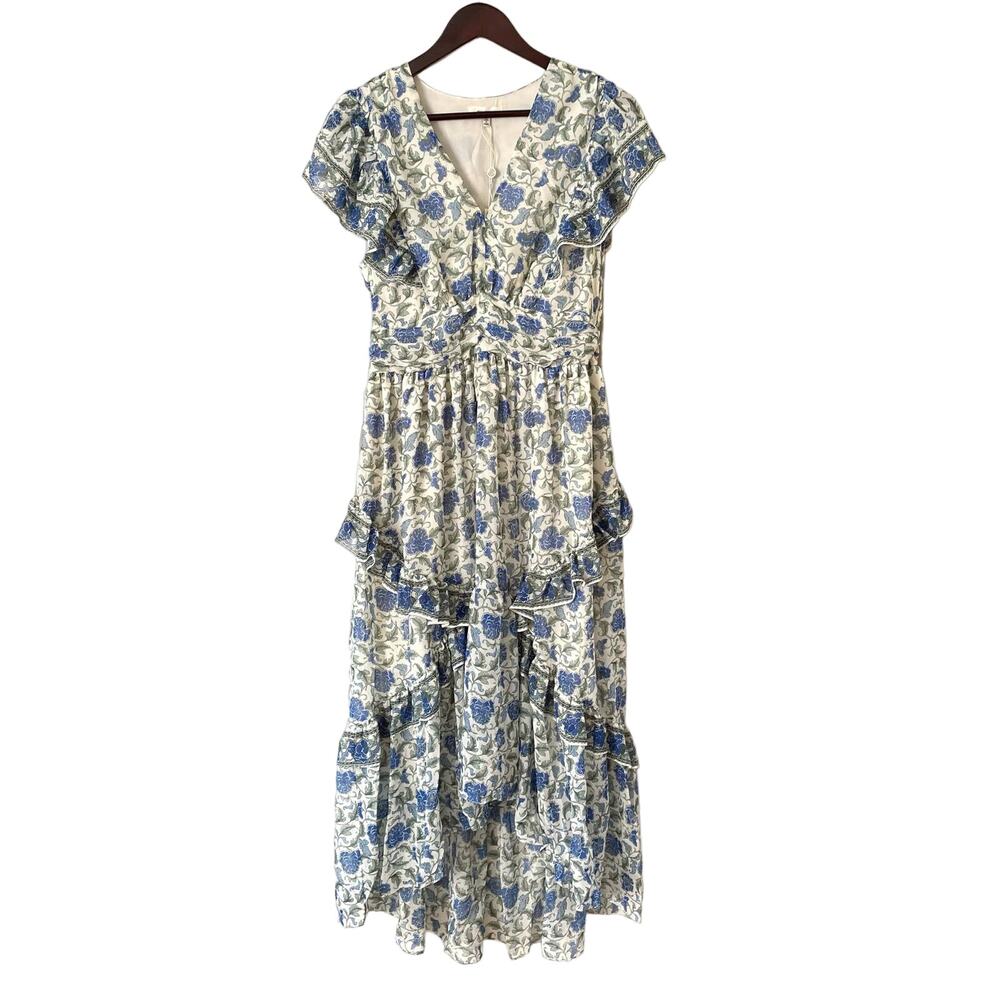 Max Studio Georgette Ruffle Maxi Dress